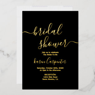 En Aluminium Invitation de mariage avec feuille d'or véritable