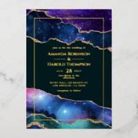 Invitation de Mariage d'agate Galaxy