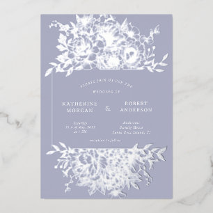 En Aluminium Invitation de mariage élégante moderne avec motif