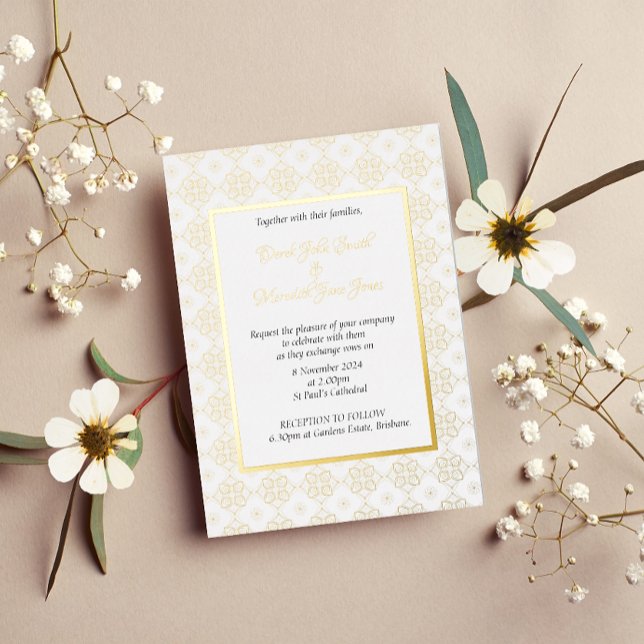 En Aluminium Invitation de mariage formelle et complexe avec fe (Créateur téléchargé)