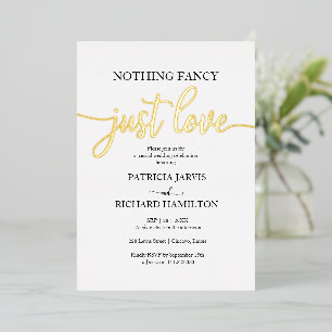 En Aluminium Invitation de mariage moderne avec véritable feuil