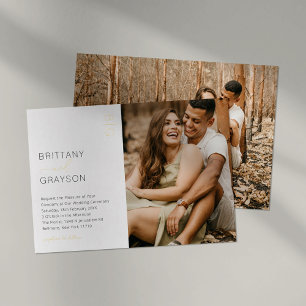 En Aluminium Invitation de mariage moderne et élégante avec feu