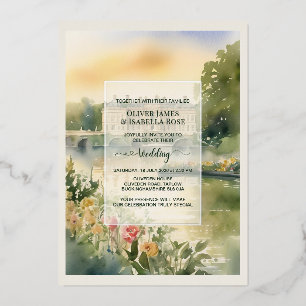 En Aluminium Invitation de mariage personnalisée Cliveden House