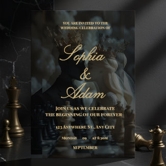 En Aluminium Invitation de mariage royale élégante