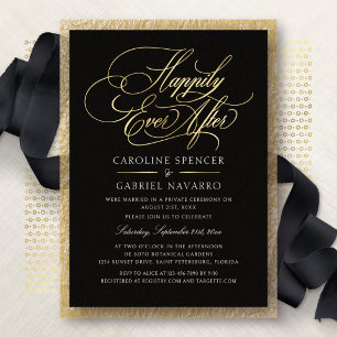 En Aluminium Invitation de réception de mariage pour vivre heur