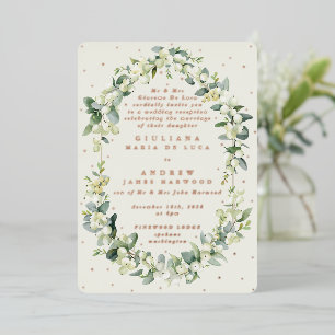 En Aluminium Invitation de réception uniquement Formal Cream Sn