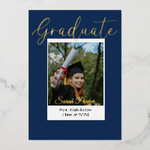 Invitation de remise de diplômes moderne avec phot