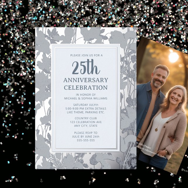 En Aluminium Invitation du 25e anniversaire du Mariage Silver E (Créateur téléchargé)