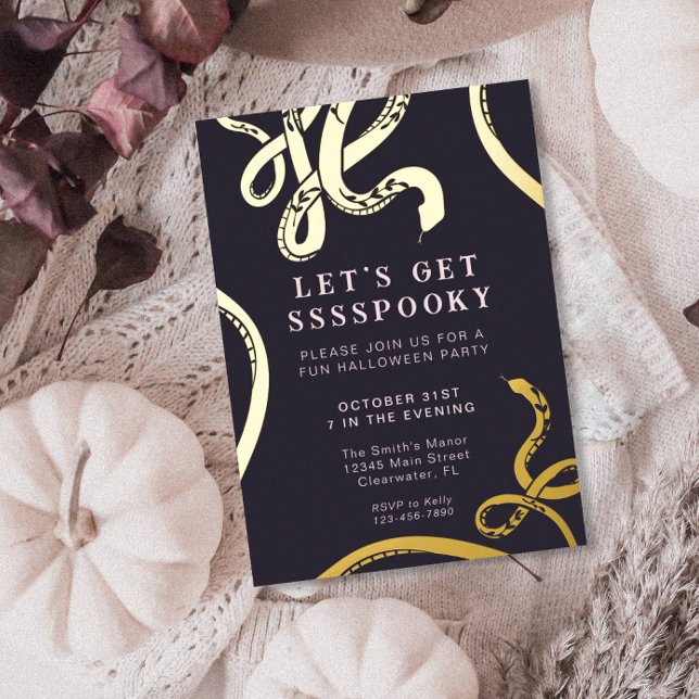 En Aluminium Invitation Éffrayante de serpent Halloween Foil (Créateur téléchargé)