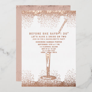 En Aluminium Invitation élégante pour enterrement de vie de jeu