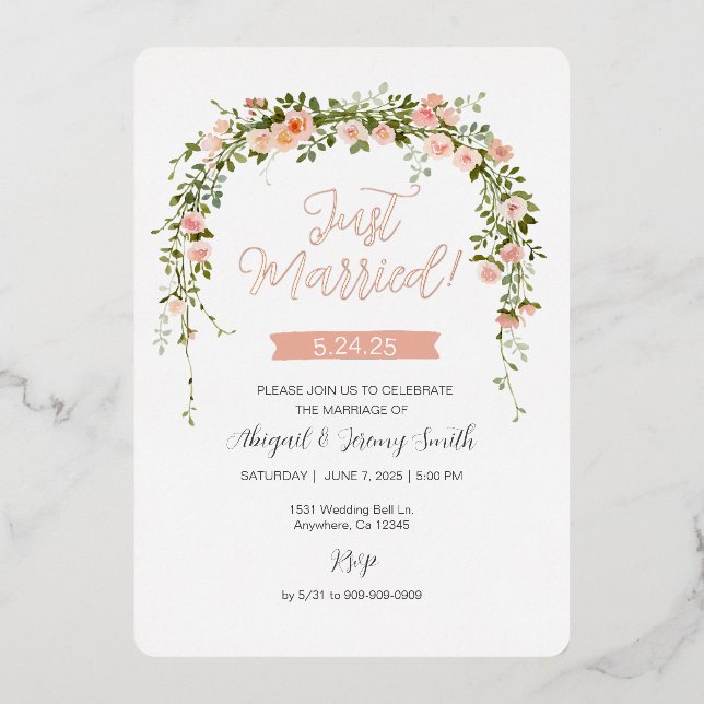 En Aluminium Invitation Feuille (Recto)