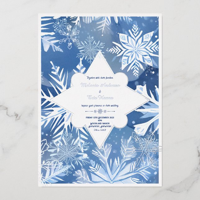 En Aluminium Invitation Feuille d'Aluminium (Recto)