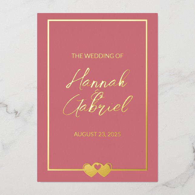 En Aluminium Invitation Foil Mariage (Recto)