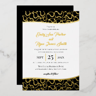 En Aluminium Invitation Gold Baseball