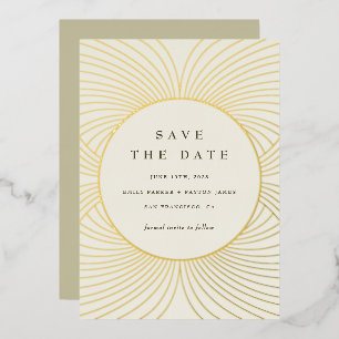 En Aluminium Invitation Gold Byzantine Foil
