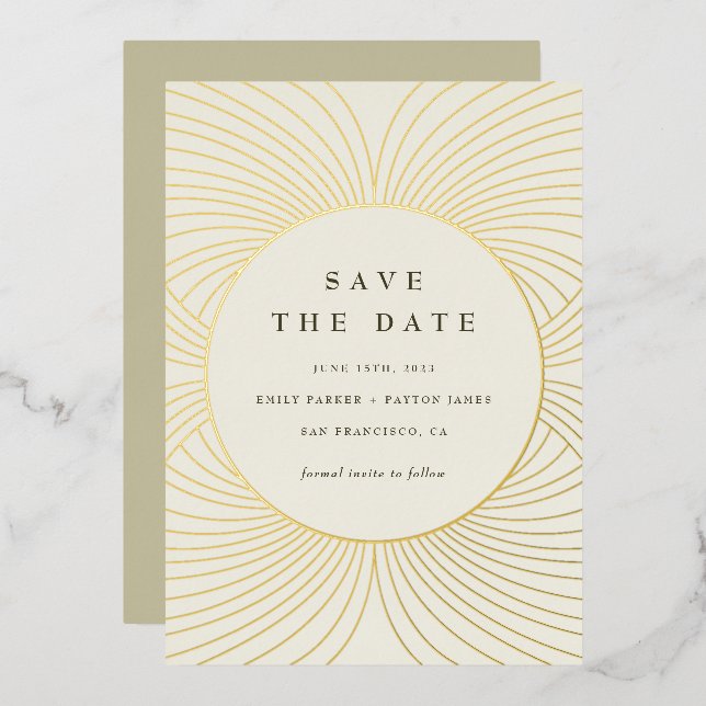 En Aluminium Invitation Gold Byzantine Foil (Recto/Verso)