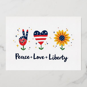 En Aluminium Invitation Liberté Amour Paix du 14 juillet