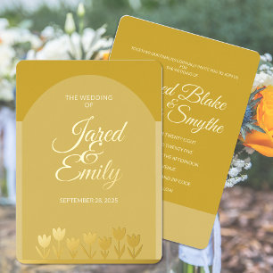 En Aluminium Invitation mariage Foil   Fleurs simples