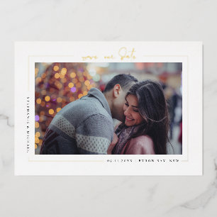 En Aluminium Invitation minimale moderne pour annoncer la date