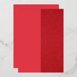En Aluminium Invitation Moderne avec Feuille Rouge - Design Min