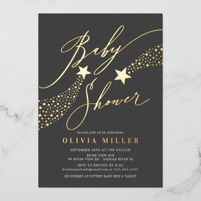 En Aluminium Invitation moderne Little Star Foil (Recto)