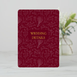 En Aluminium Invitation personnalisable Royal Maroon