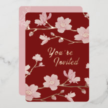 Invitation personnalisée Noël Nouvel An Floral Foi