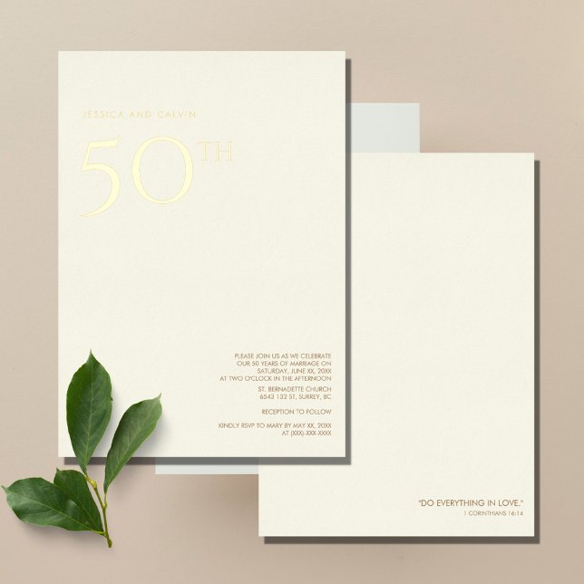 En Aluminium Invitation pour les 50 ans de mariage (Créateur téléchargé)