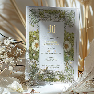 En Aluminium Invitation pour les 90 ans Art Nouveau par Mucha
