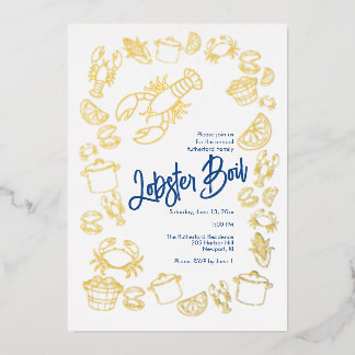 En Aluminium Invitation pour une cuisson de homard sur la côte