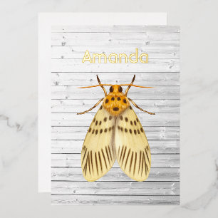 En Aluminium Invitation Rustique Moth Foil