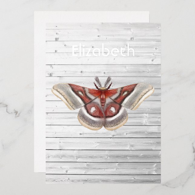 En Aluminium Invitation Rustique Moth Foil (Recto/Verso)