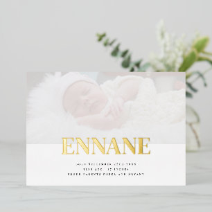 En Aluminium Invitation simple Thanku Foil