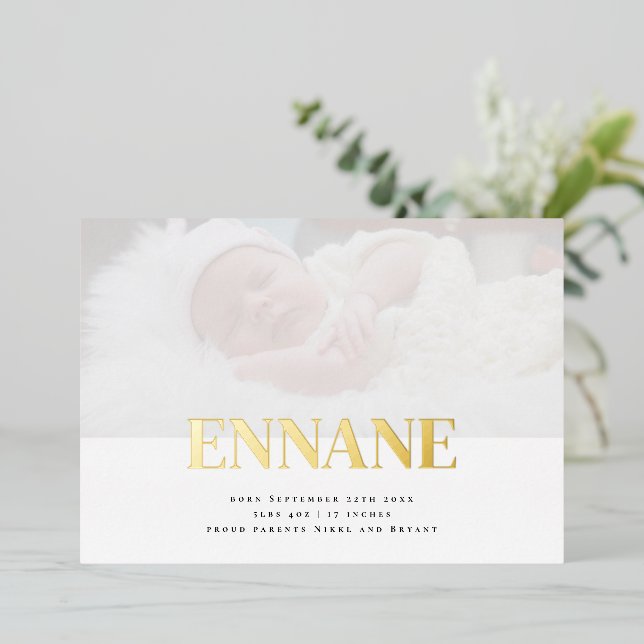 En Aluminium Invitation simple Thanku Foil (Debout devant)
