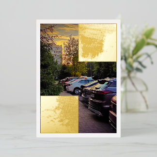 En Aluminium Invitation Urbaine de Papier d'Aluminium Moderne -