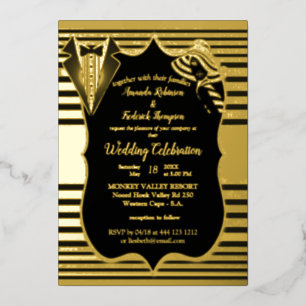 En Aluminium La Grande Inspiration Gatsby Foil Invitation