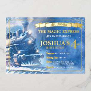 En Aluminium Magic Train Invitation Anniversaire