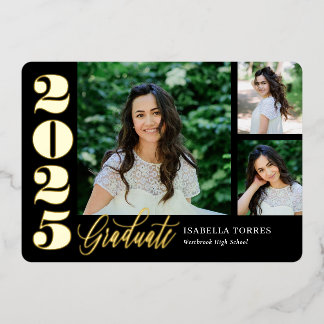 En Aluminium Moments radiants Foil Graduation Invitation Foil I