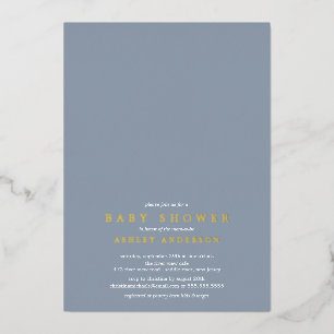 En Aluminium Oh Boy Baby shower Foil Invitation