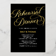 Rehearsal dinner Elegant Foil Invitation