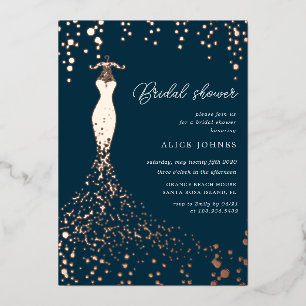 En Aluminium robe dorée nuptiale semelle invitation