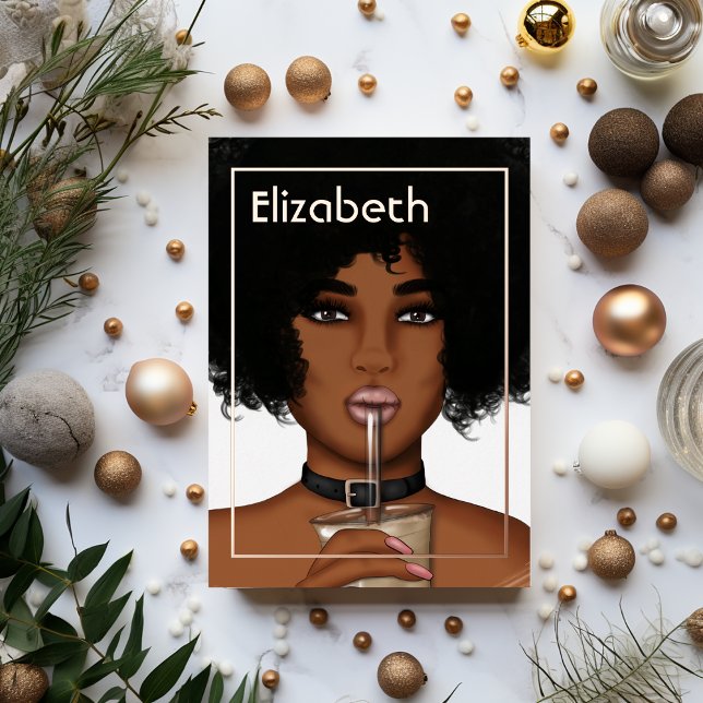 En Aluminium Rose Gold Afro Anniversaire Foil Invitation (Créateur téléchargé)