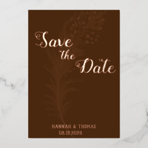 En Aluminium Rose Gold simple et élégant Foil Invitation