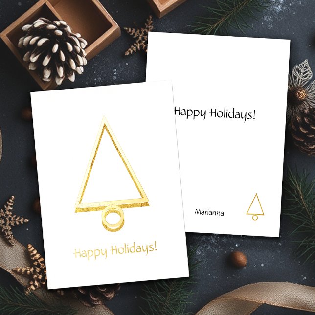 En Aluminium Simple Élégant Joyeux Noël Foil Invitation (Créateur téléchargé)