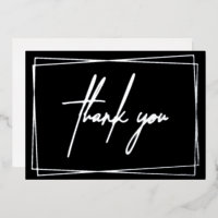 Simple Remerciement avec Invitation Feuille de Cad