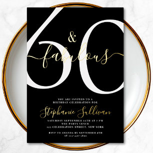 En Aluminium Soixante ans et Fabuleux Texte Invitation 60ème An