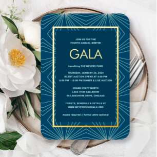 En Aluminium Stellar Skies Gala Foil Invitation