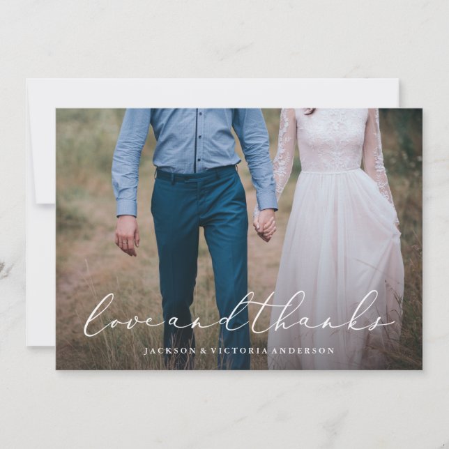 En amour Merci Carte photo (Devant)