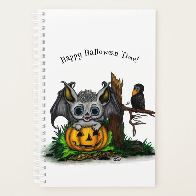 En attente d'Halloween, Bat mignonne et Corbeau (Devant)