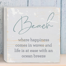 SIGNE BÉNÉFICIAIRE DE PLAGE ET DE BÉNÉFICE D'Océan